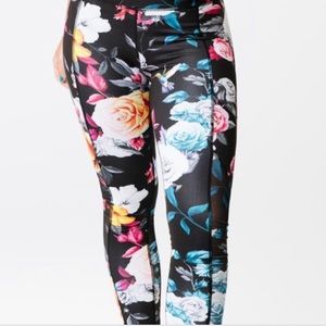 Zyia floral mesh leggings